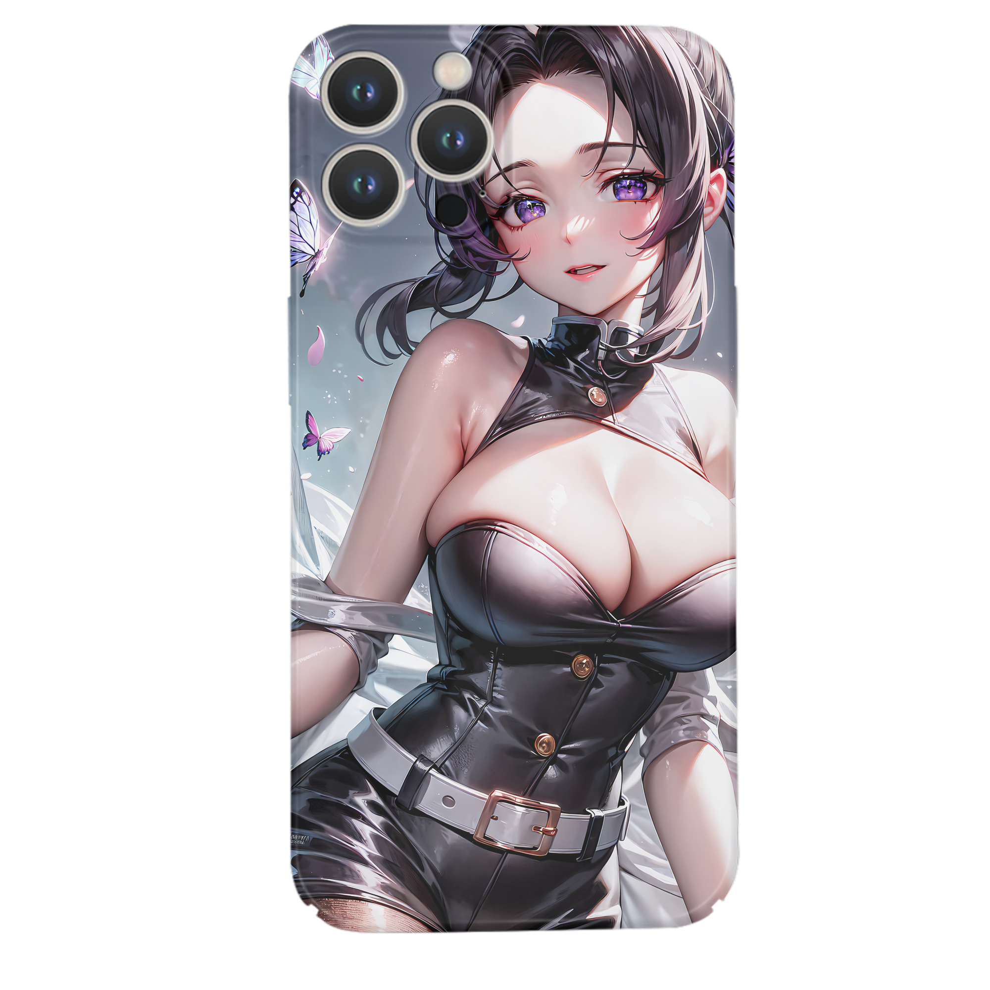 （画像用） 鬼滅の刃（きめつのやいば）蟲柱-胡蝶 しのぶ／こちょう しのぶ Kochou Shinobu 【iPhone 14シリーズ対応】ハードケース